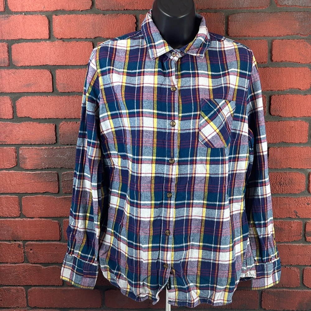Field & Stream Shirt Womens Large Plaid Flannel Button Down